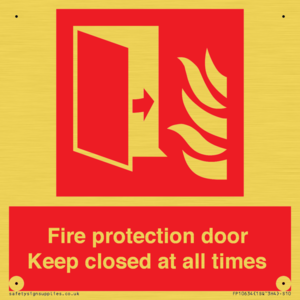 Fire protection door Keep closed at all times